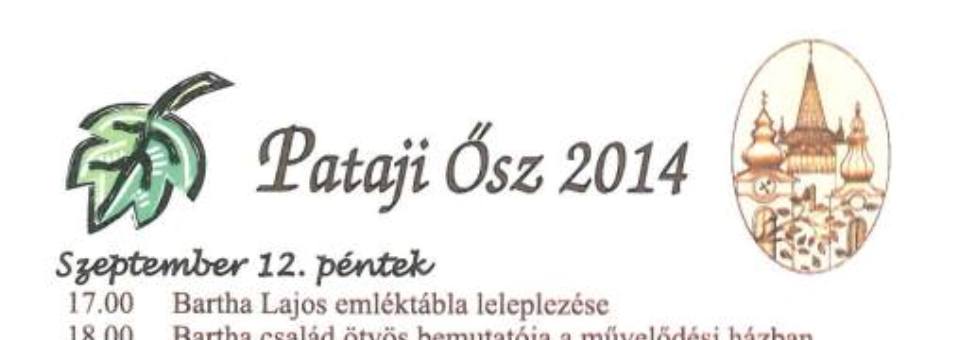 2016.09.09-11. – Pataji Ősz 2016.
